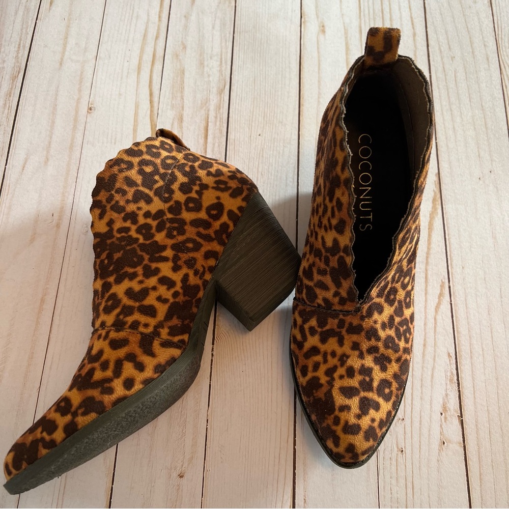 Coconuts by Matisse Leopard Print Ankle Booties in Brown